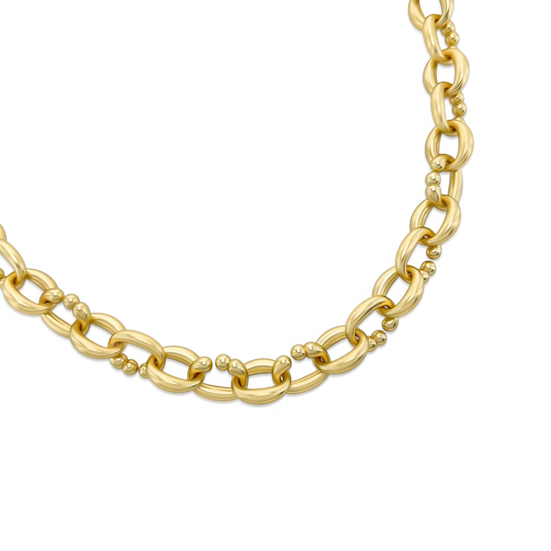 Matte Oval Chain Necklace
