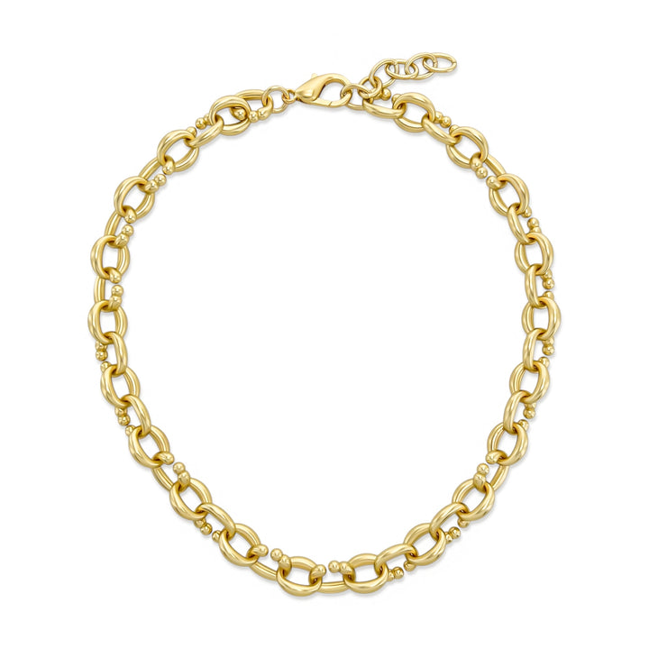 Matte Oval Chain Necklace