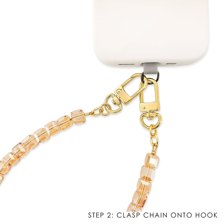 Round AB Crystal Phone Strap