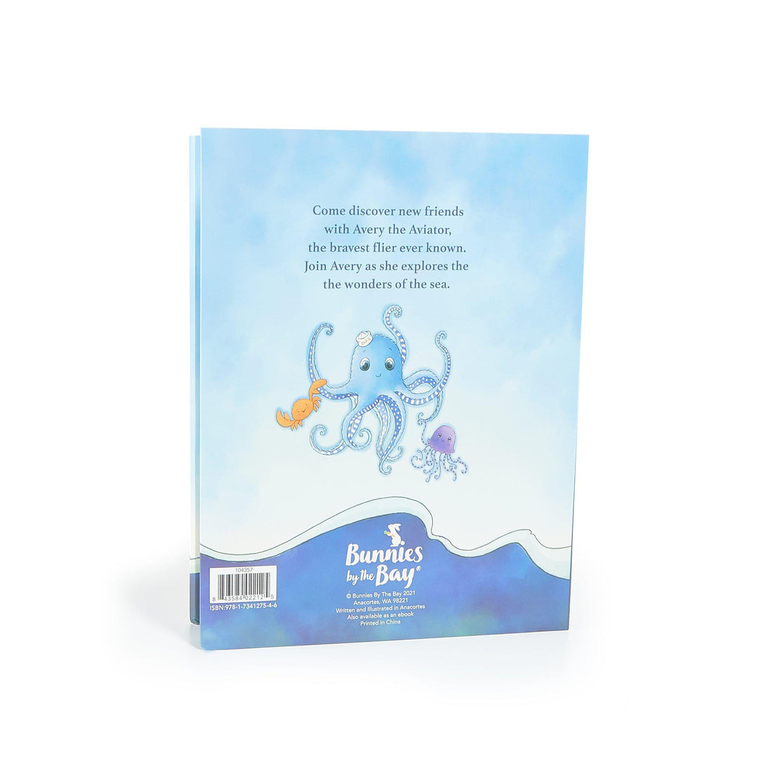 Back cover of Bunnies by the Bay Avery the Aviator By the Sea A to Z children's book