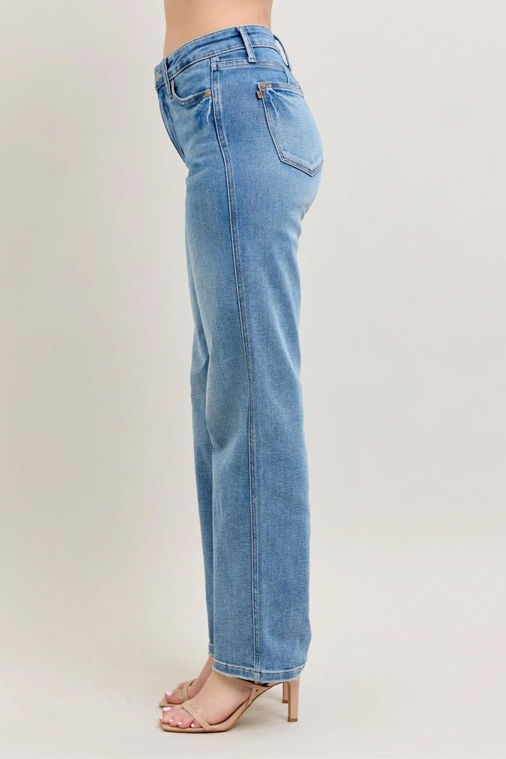 Judy Blue MR Petite Vintage Wash Straight
