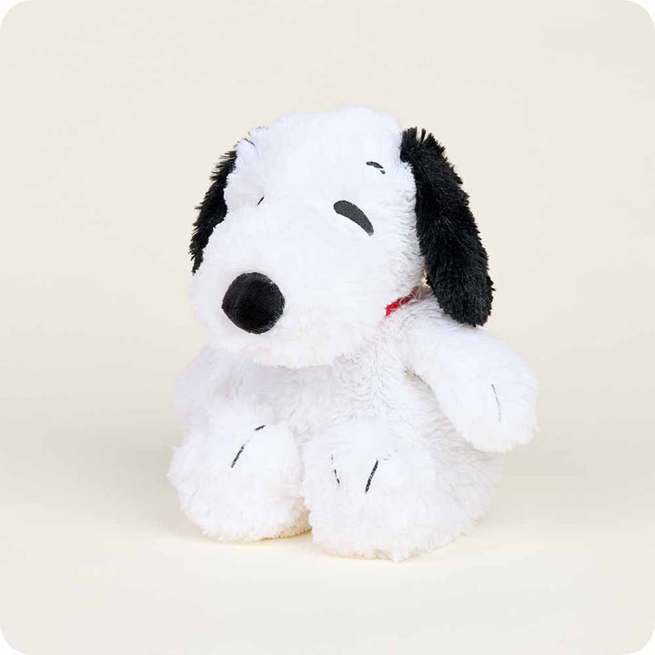 Warmies Snoopy plush heating pad white dog with black ears