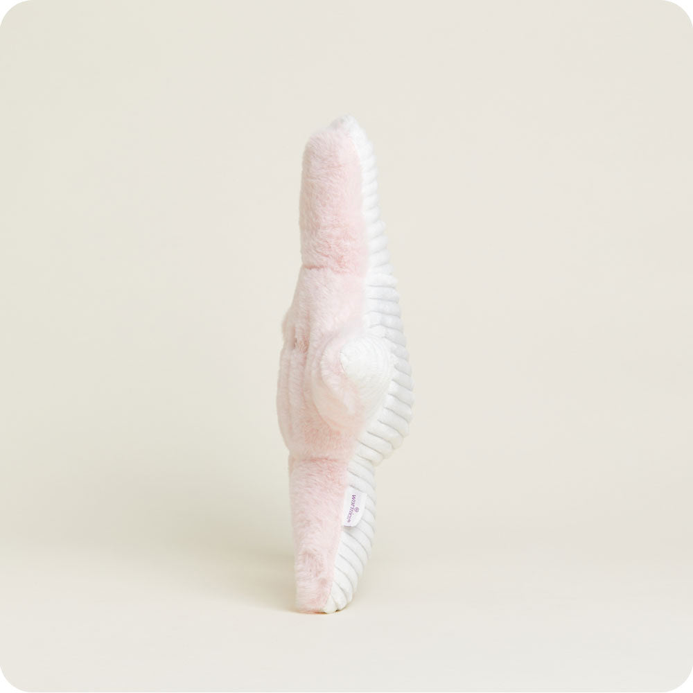 Warmies starfish-shaped heated comfort plush toy in light pink with textured white details