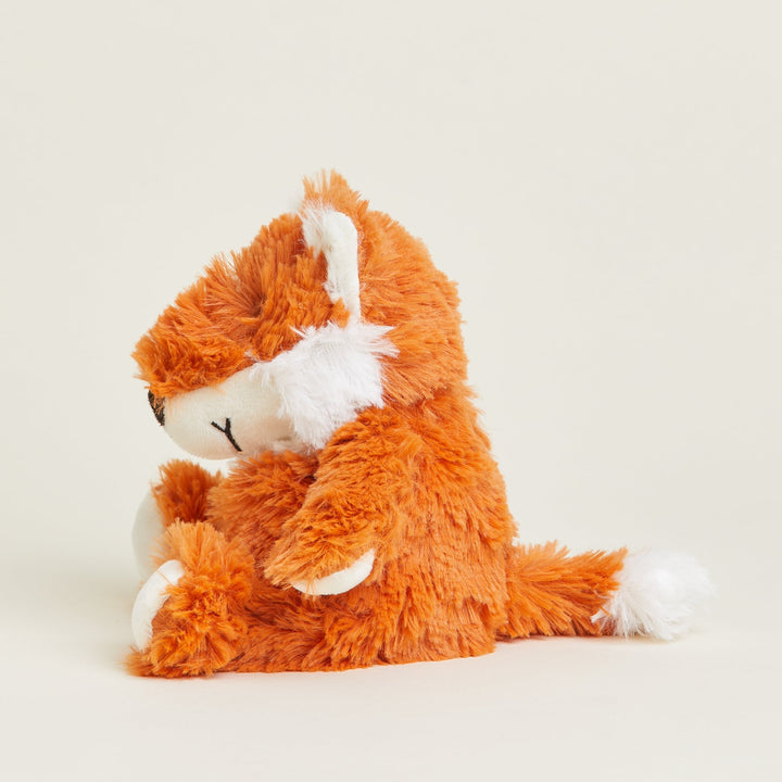Orange and white plush fox stuffed animal Warmies Junior toy
