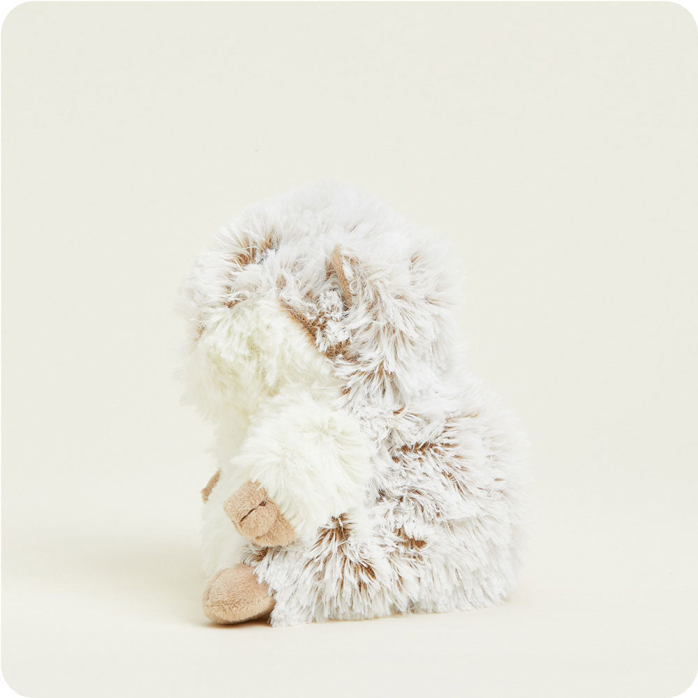 Warmies Junior hamster plush toy in light brown and white fluffy fur