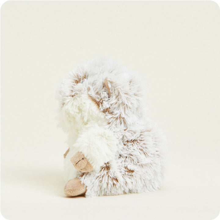 Warmies Junior hamster plush toy in light brown and white fluffy fur