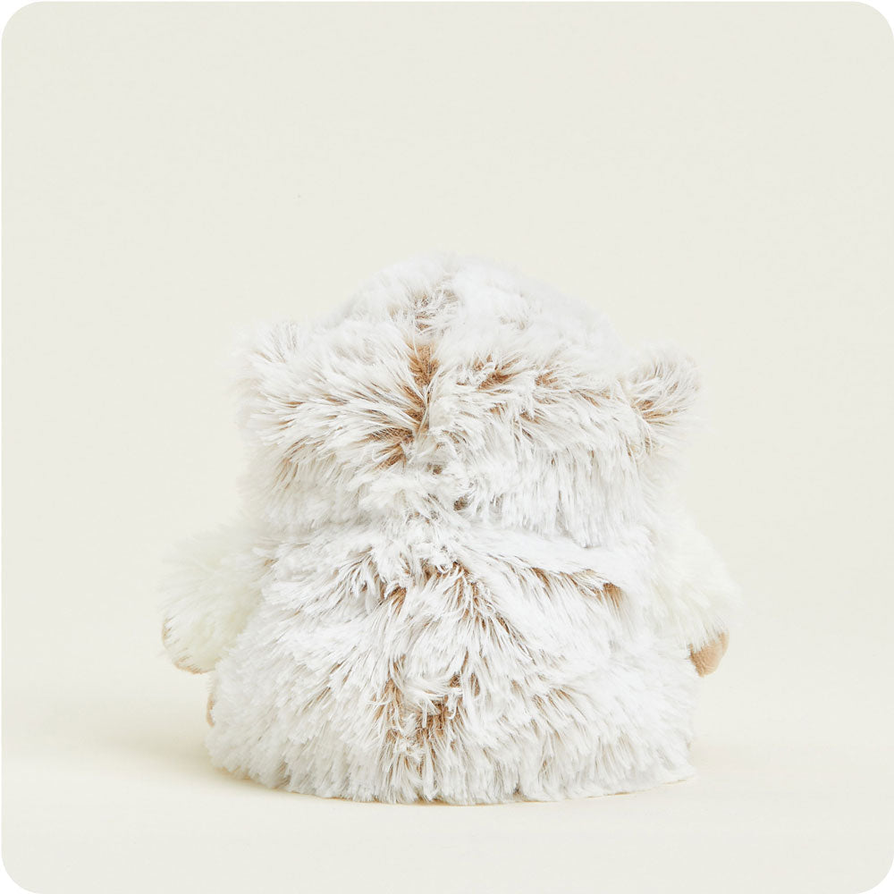 Junior Warmies plush hamster toy in cream and brown fluffy fur