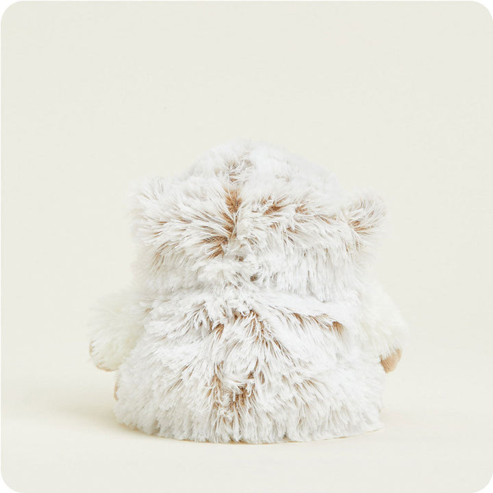 Junior Warmies plush hamster toy in cream and brown fluffy fur