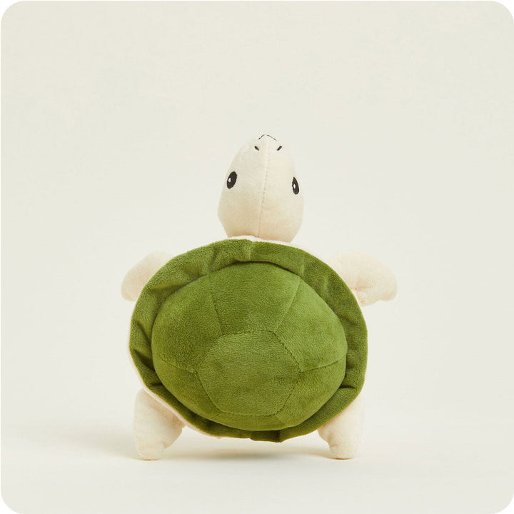 Warmies Junior turtle plush toy with green shell and cream body