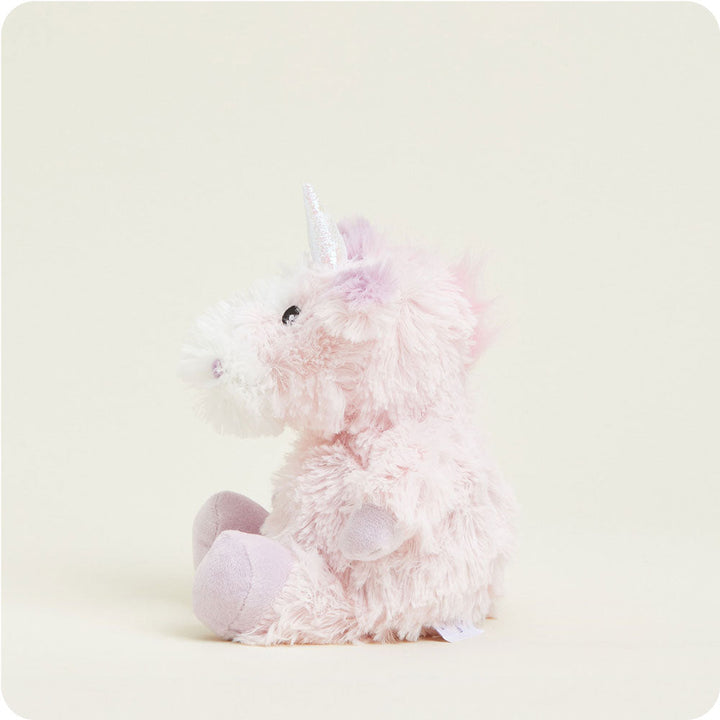 Pink fluffy unicorn plush toy with sparkly horn and wings by Warmies