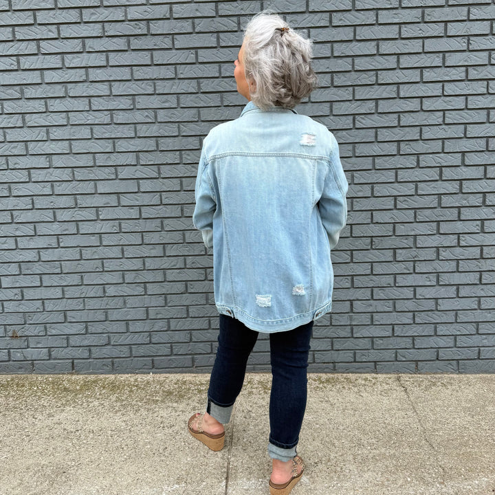 Loose Fit Distressed Jacket
