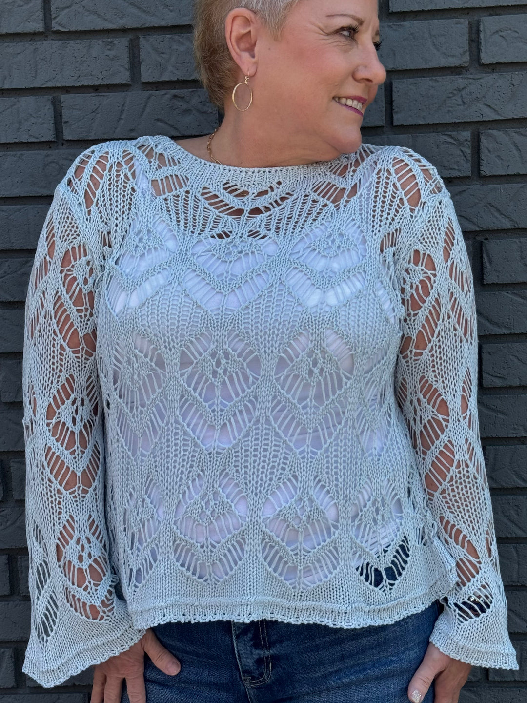 Crochet Knit Top