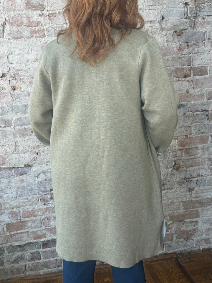 Edge Stitch Sweater Coatigan