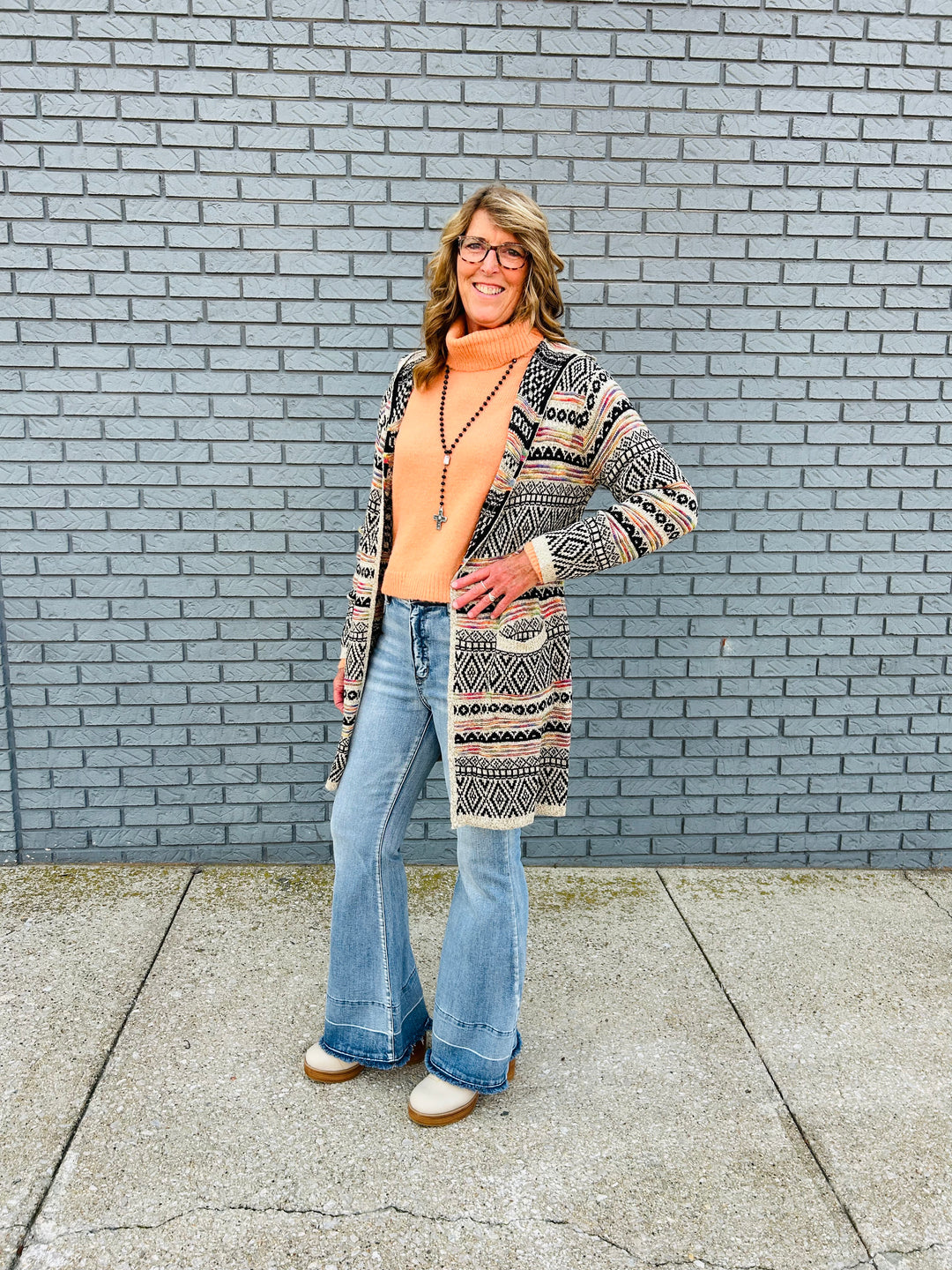 Tribal Hoodie Sweater Cardigan