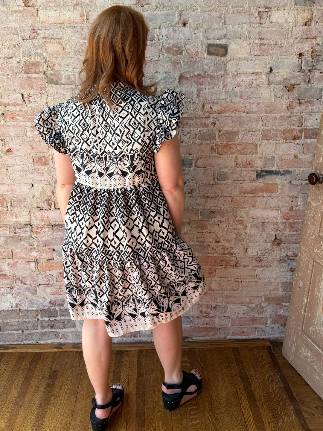 Mixed Print Dress