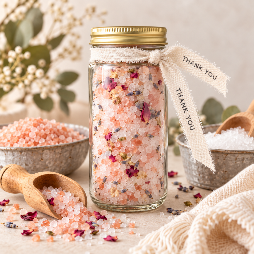 8 Ounce- Custom Bath Salt Jar