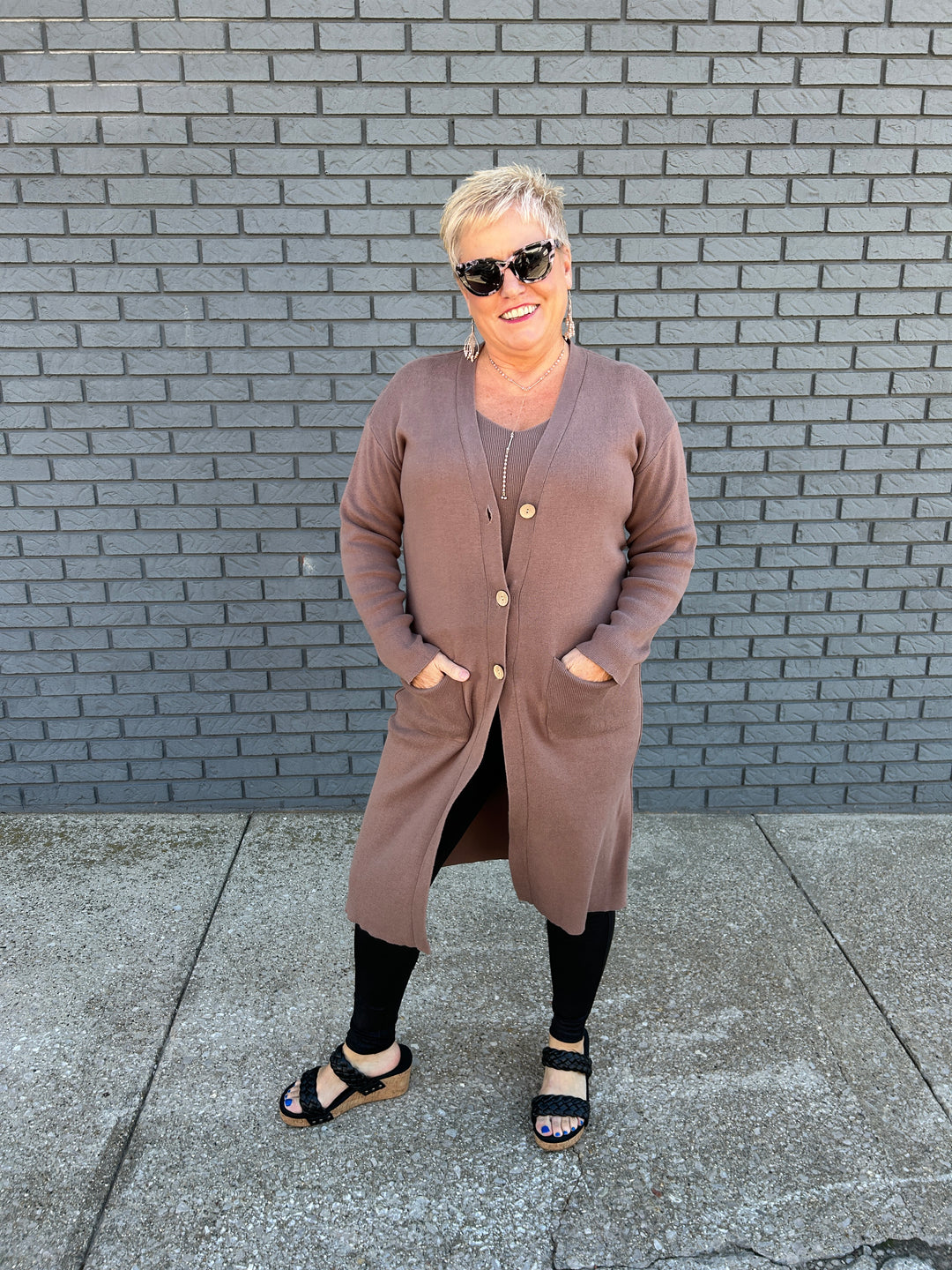 Knit Cardigan Two-Piece Set