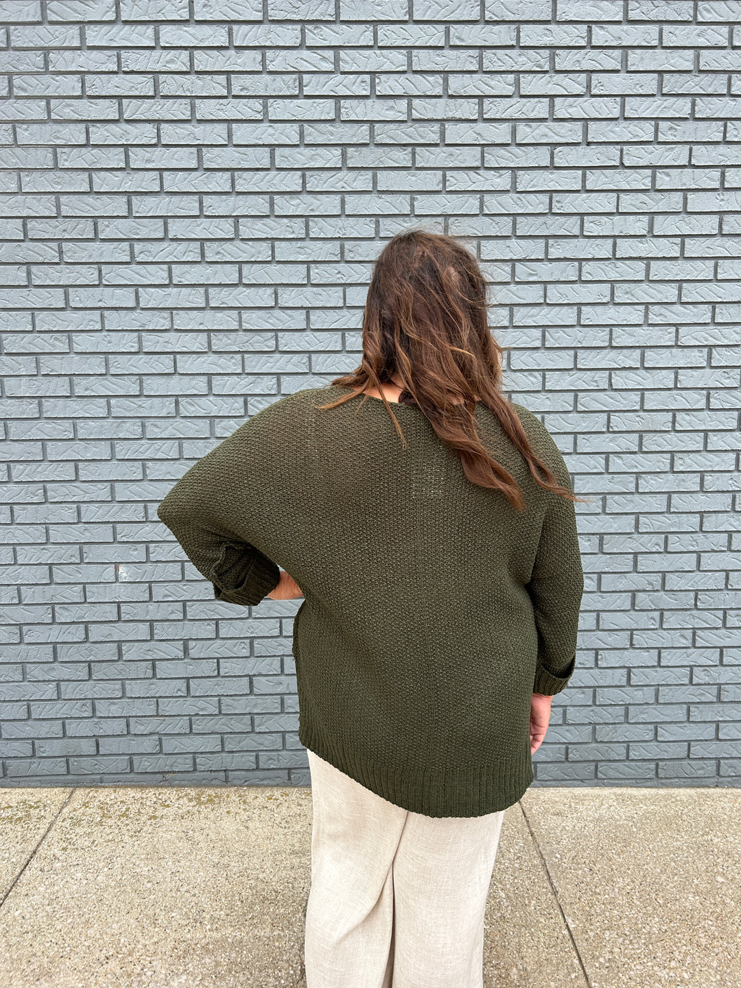 Plus Crew Neck Knit Sweater