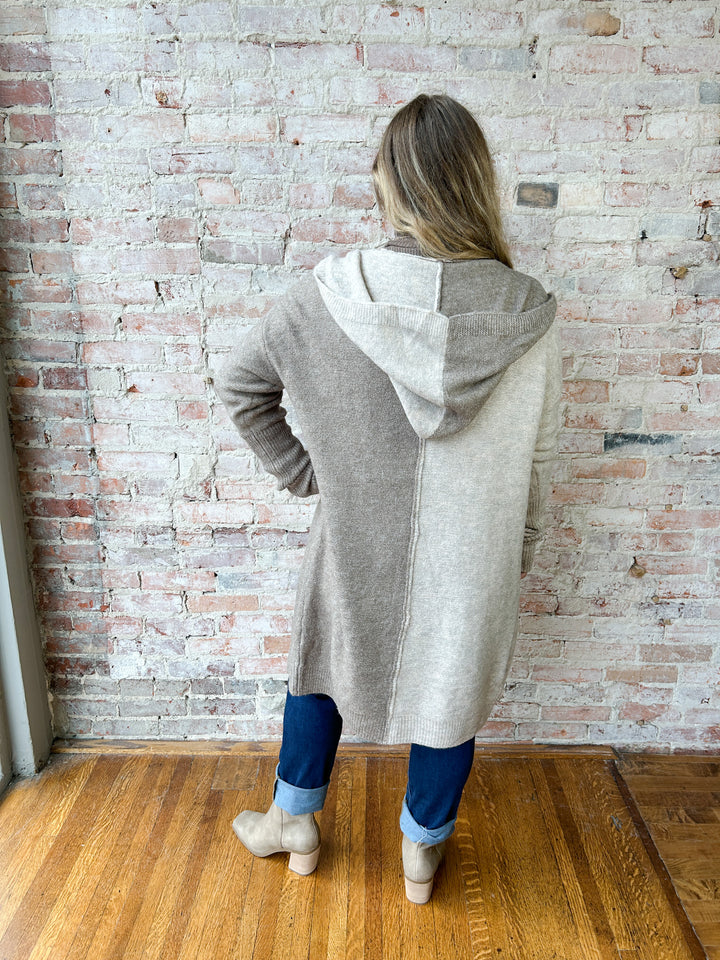 Two Tone Split Open Cardi