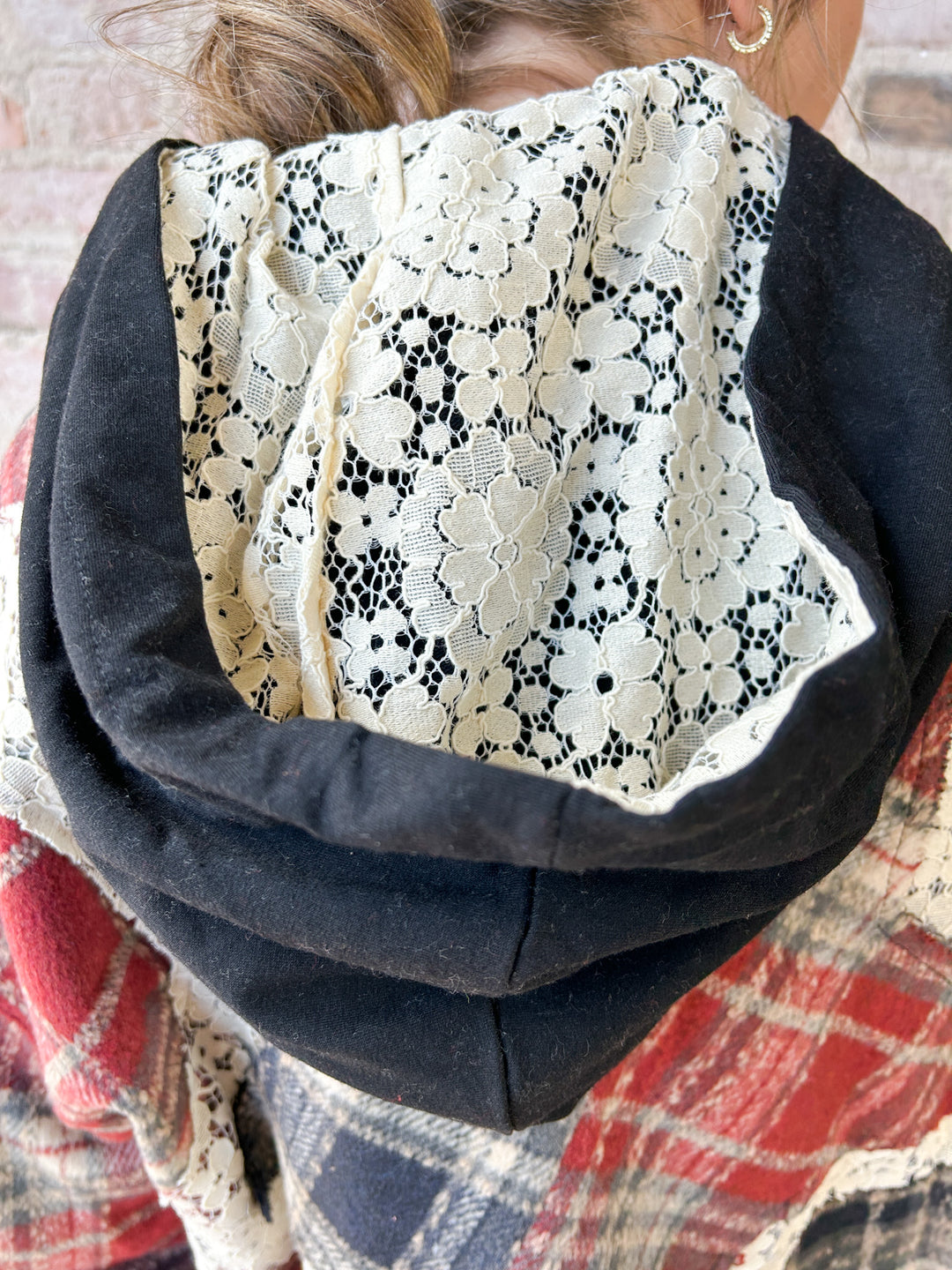Contrast Plaid Jacket