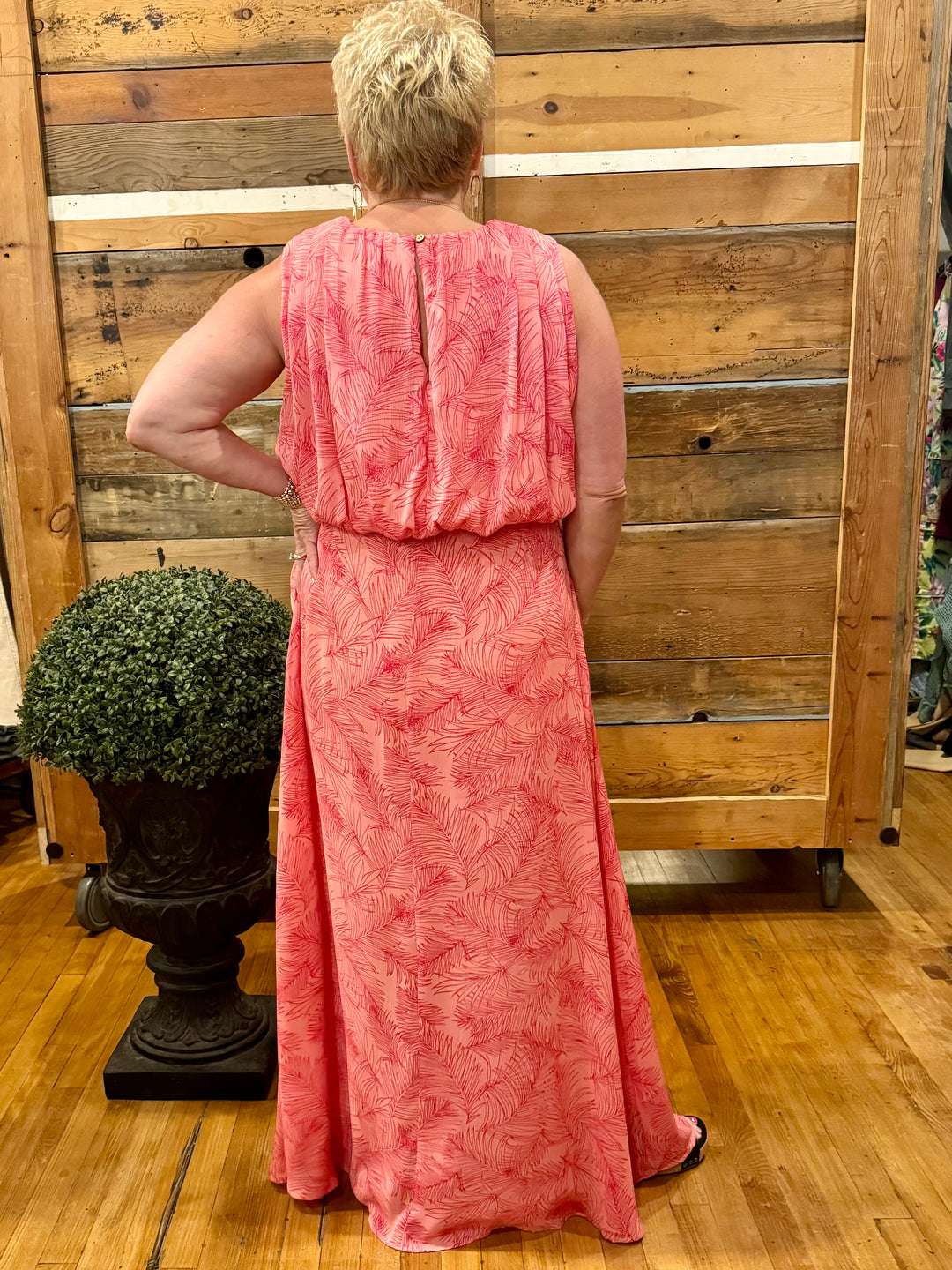 Sleeveless Printed Maxi Dress