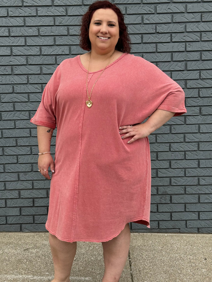 Mineral Washed Terry Tunic Dress