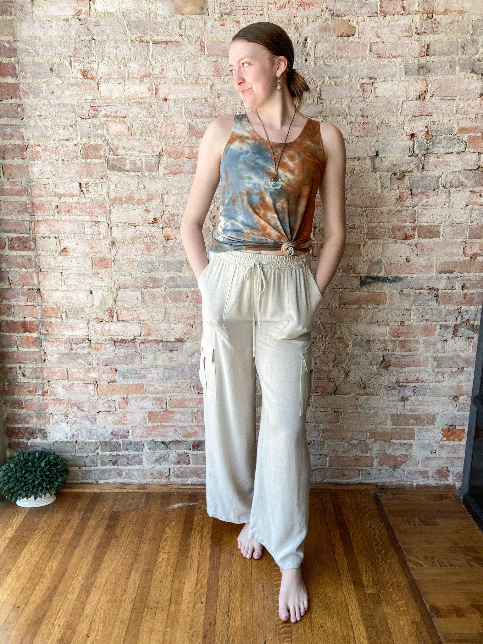 Linen Josie Cargo Pant