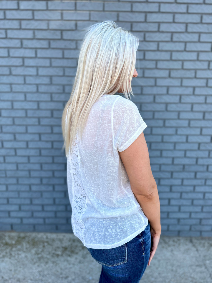 Lace Back Tee