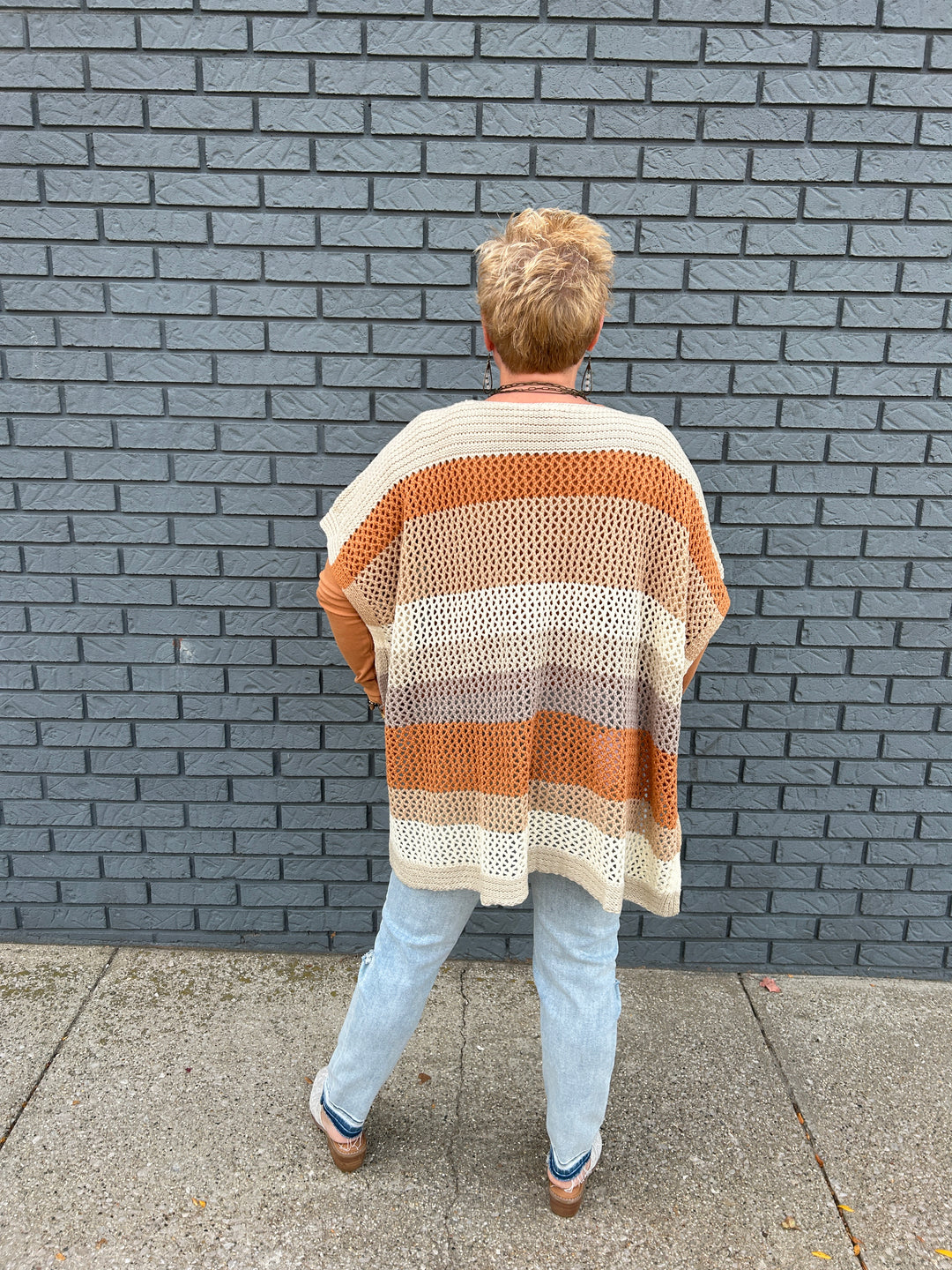 Crochet Multi-Stripe Sweater