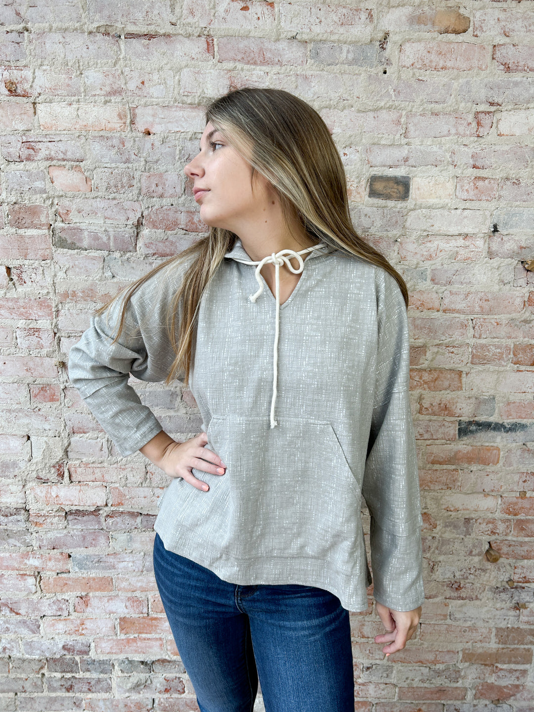Hoodie Textured Loose Fit