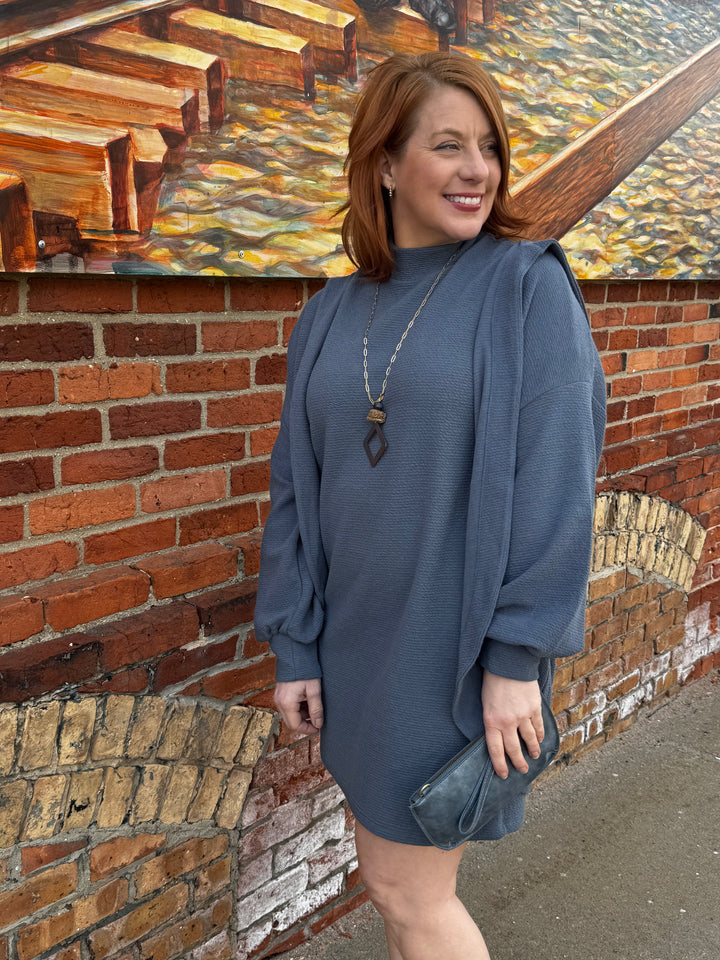 Cloudy Knit Mockneck Dress