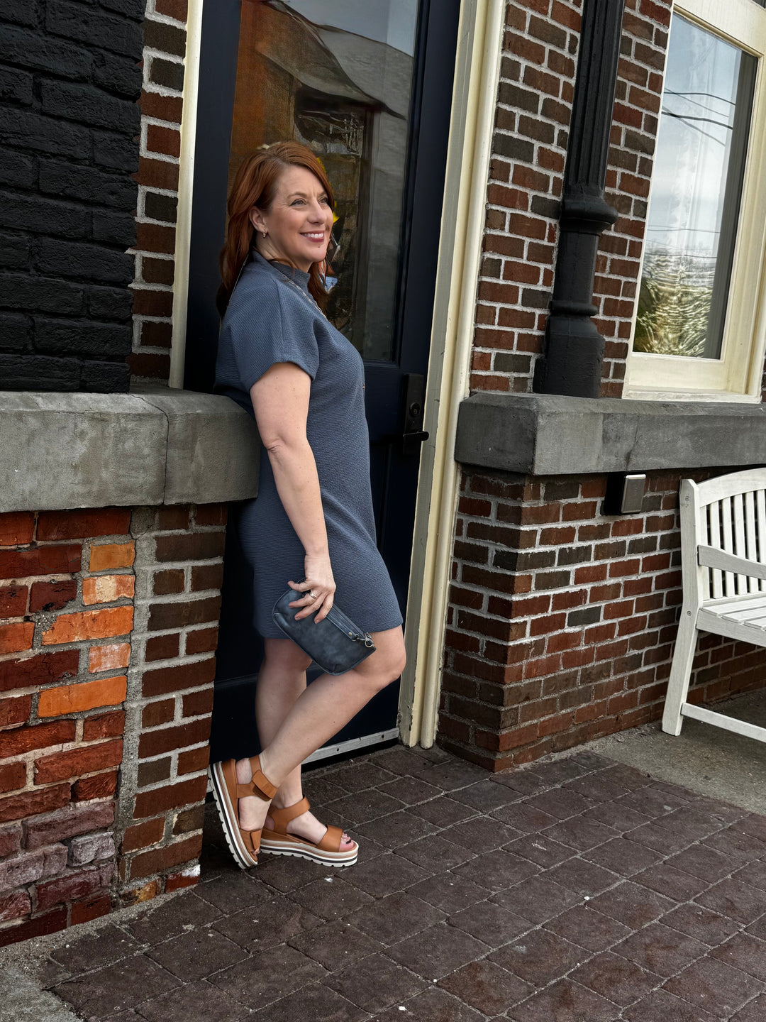 Cloudy Knit Mockneck Dress