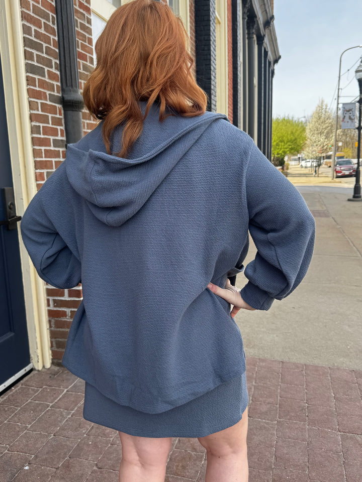 Knit Hooded Cardigan