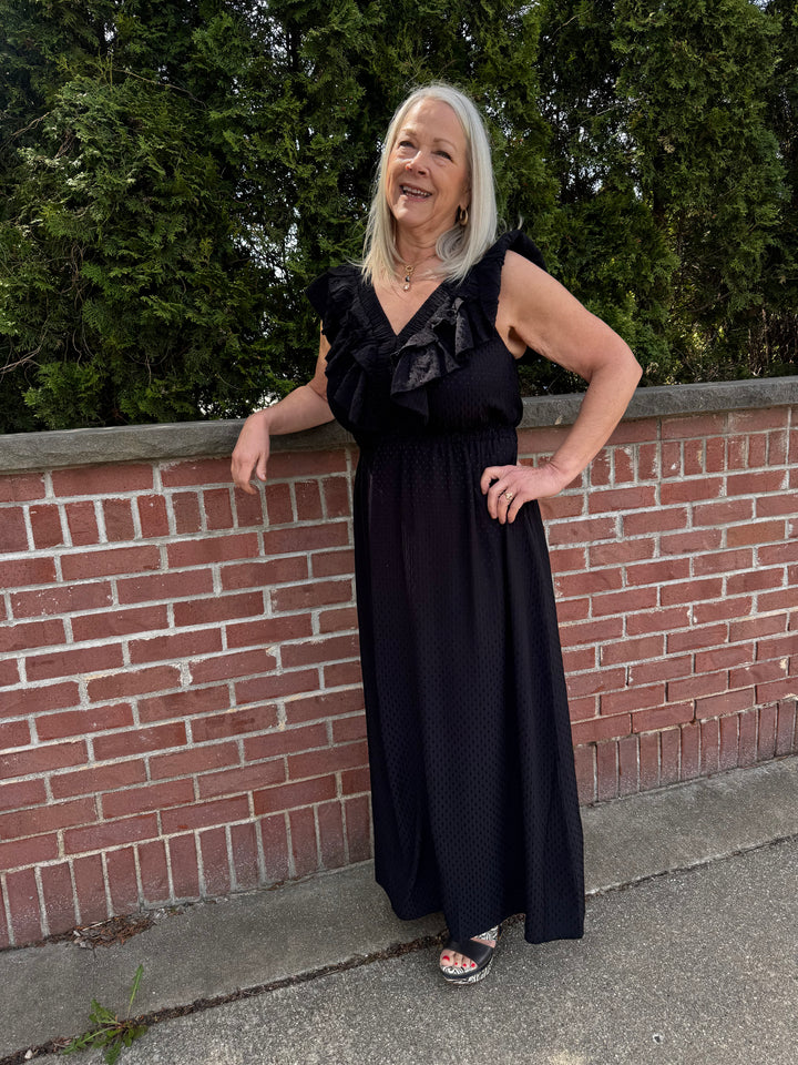 Maxi Dress w/ Frill Detail