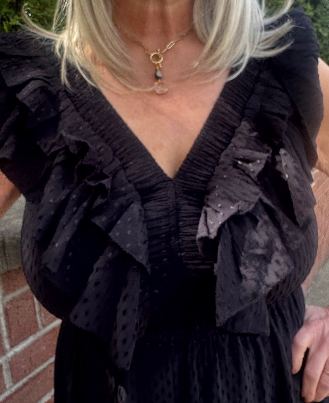 Maxi Dress w/ Frill Detail