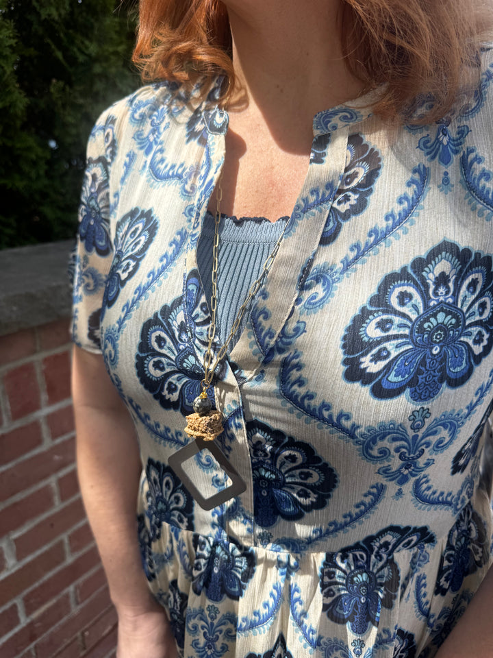 Flowy Midi Shirt Dress