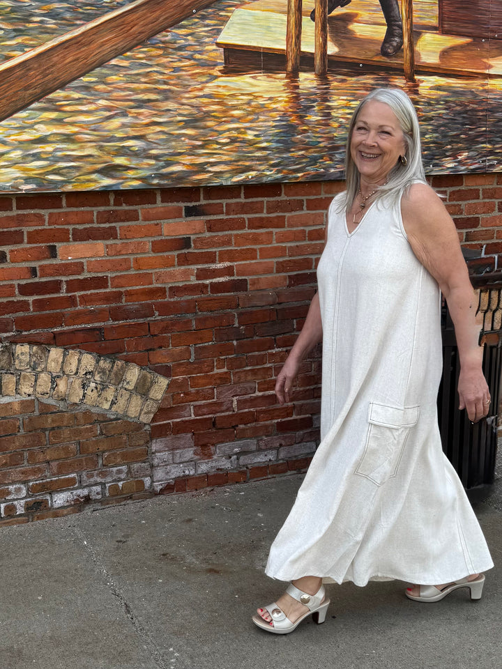 Sleeveless Maxi Cargo Dress