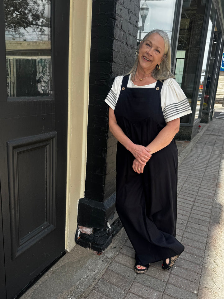 Wide Leg Linen Overall