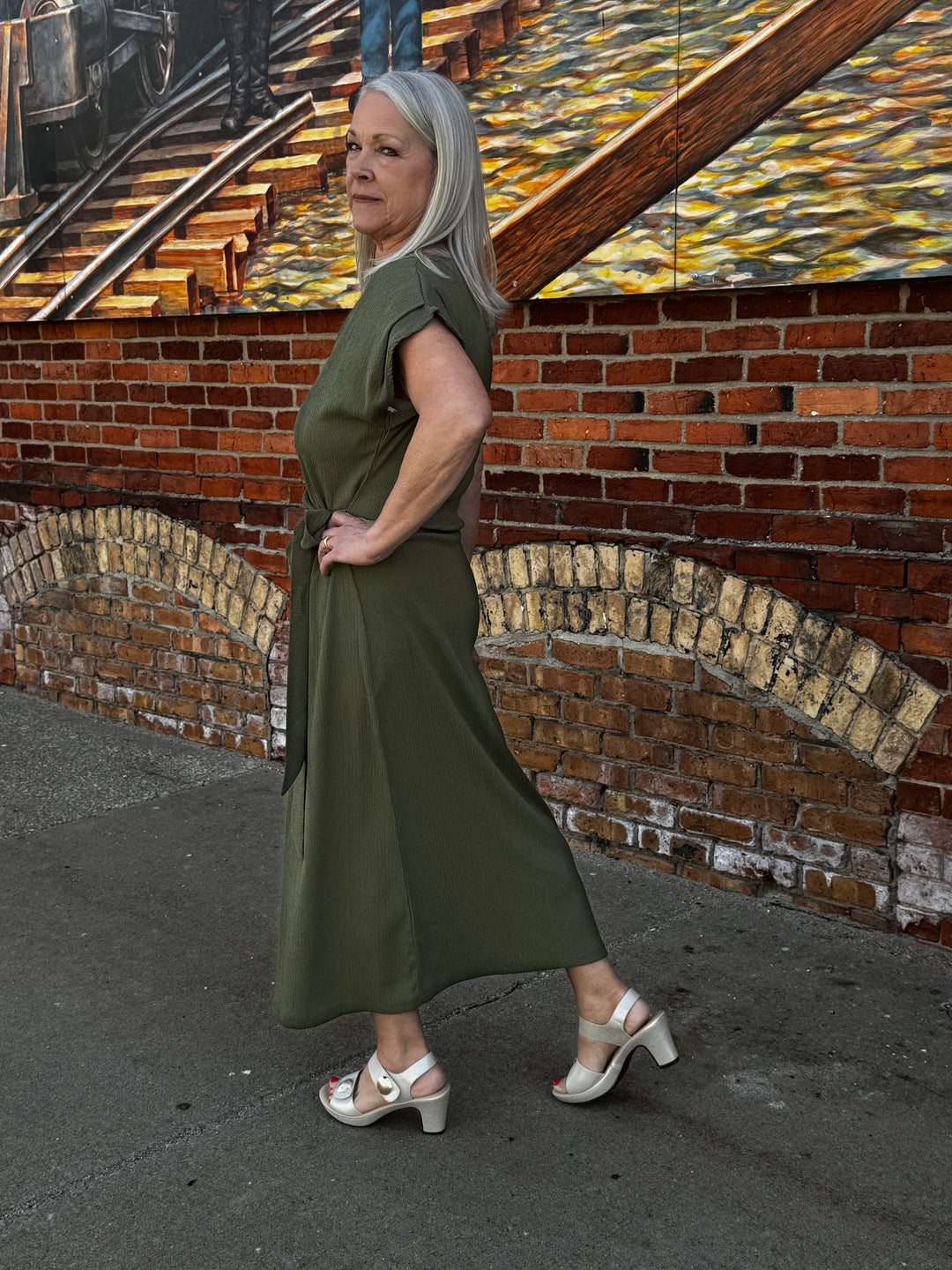 Tie Front Short Sleeve Dress