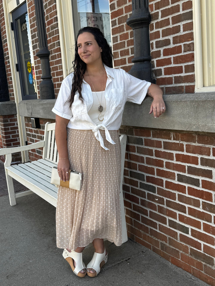 Tie Front Button Down Shirt