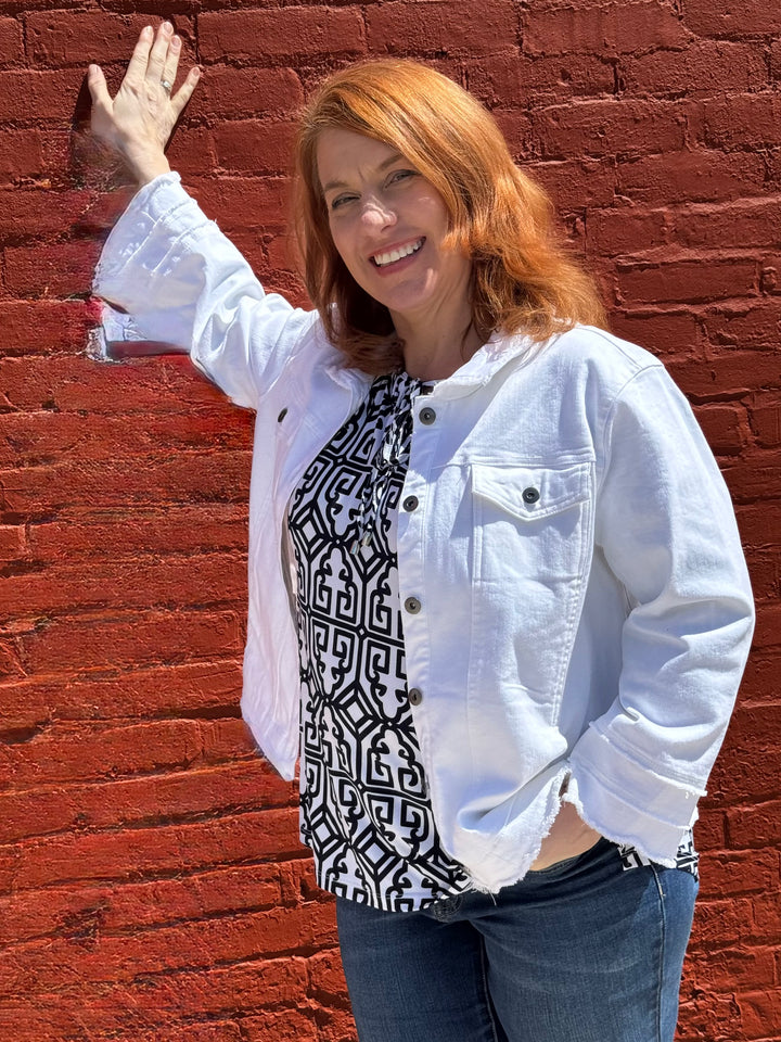 ¾ Sleeve Peasant Top