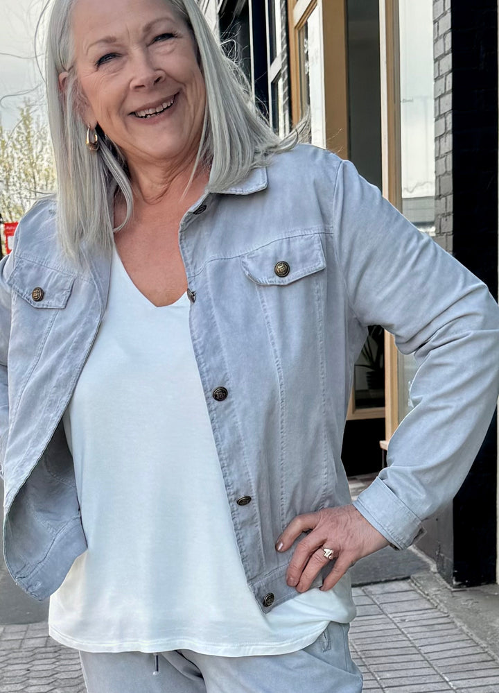 Grey Billie Vintage Wash Jacket