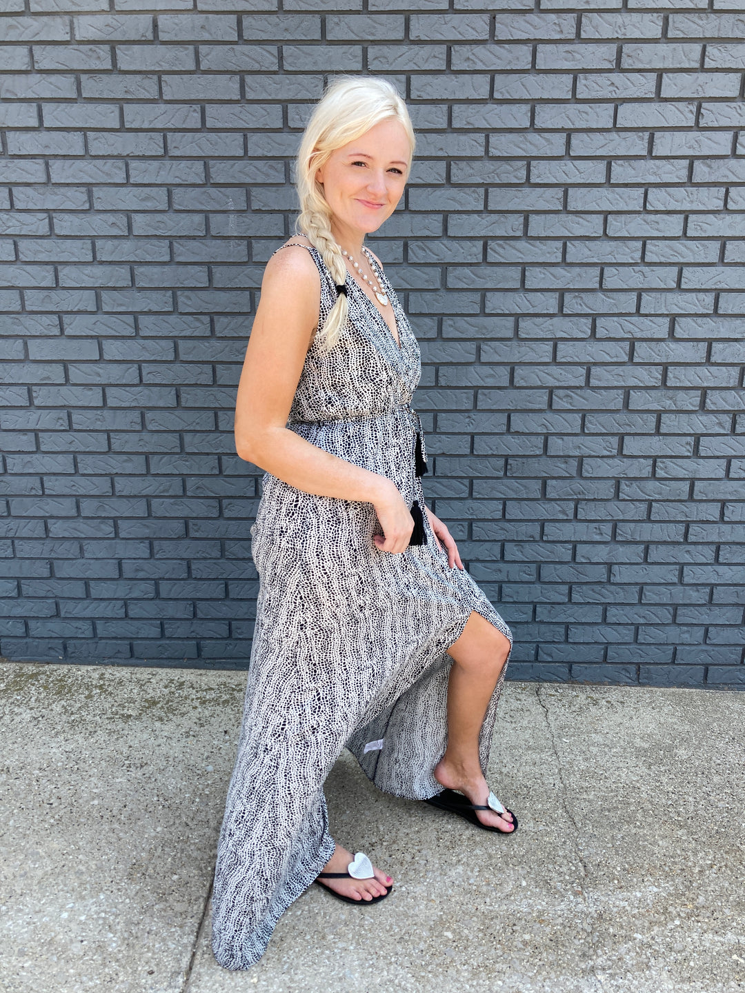 maxi v-neck dress