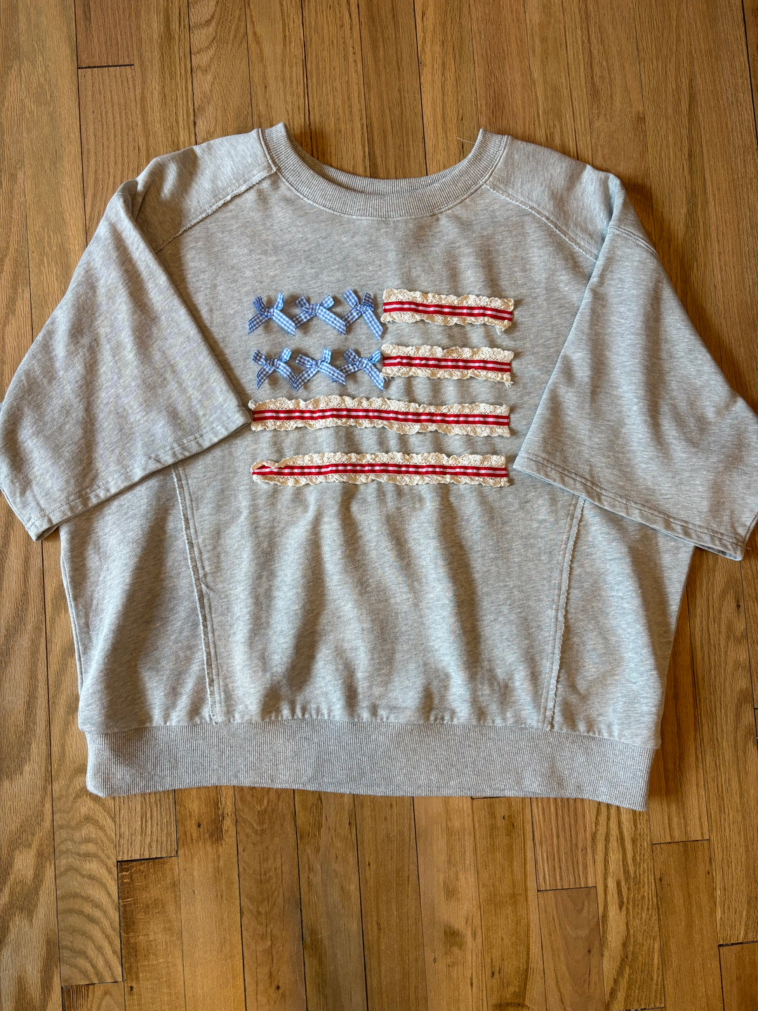 Half Sleeves American Flag Tshirt