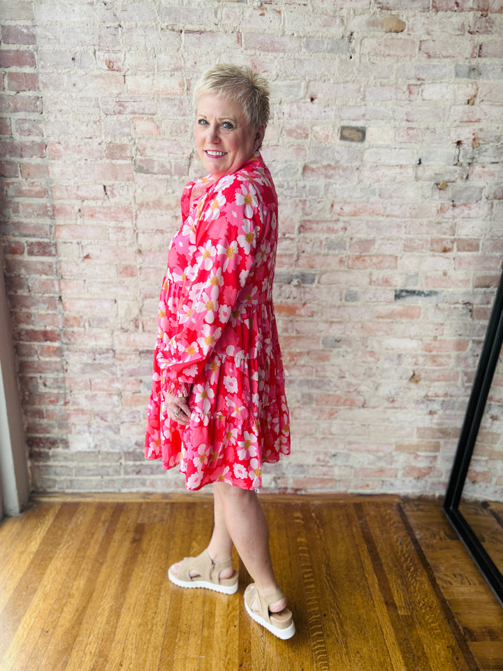 Tiered Layer Floral Print Dress