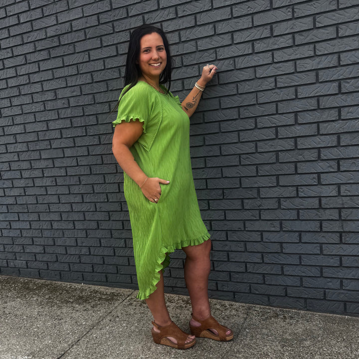 Textured Hi-Lo Dress