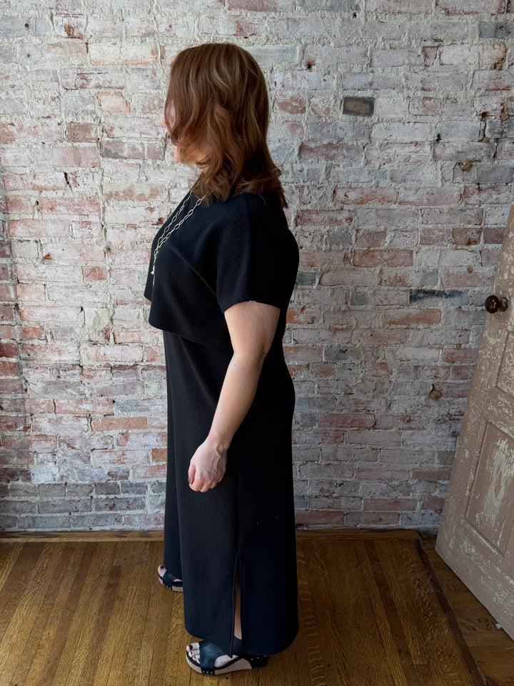 Round Neck Cloudy Knit Dress