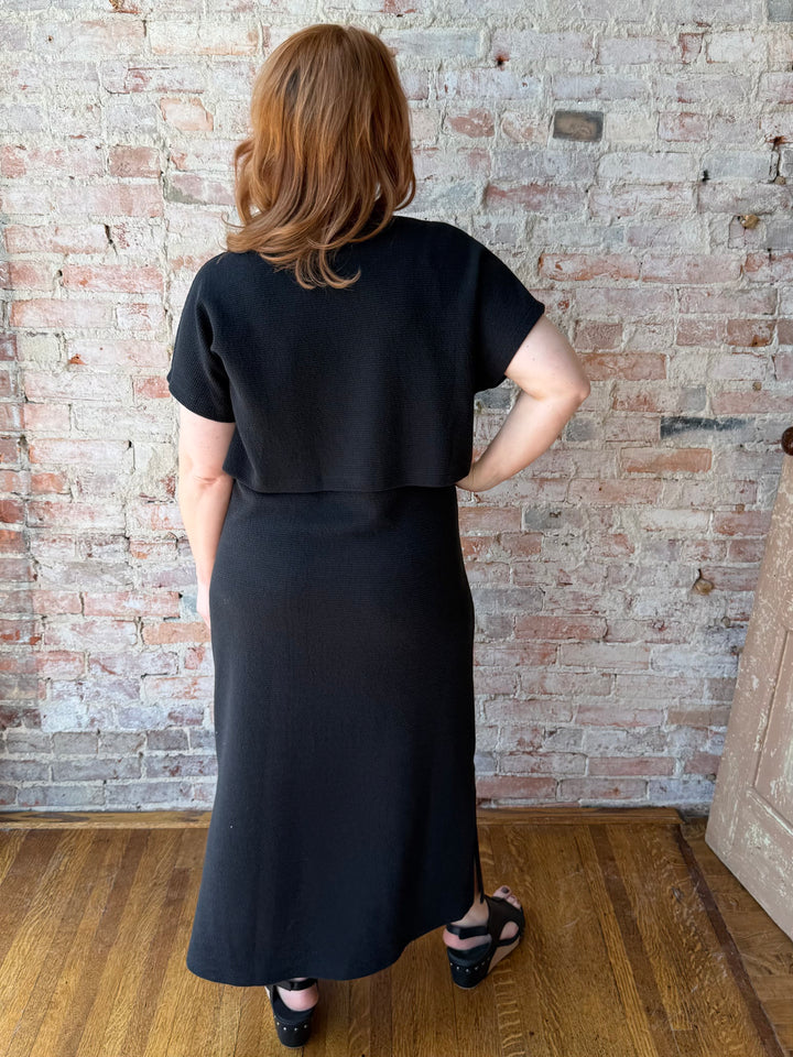 Round Neck Cloudy Knit Dress