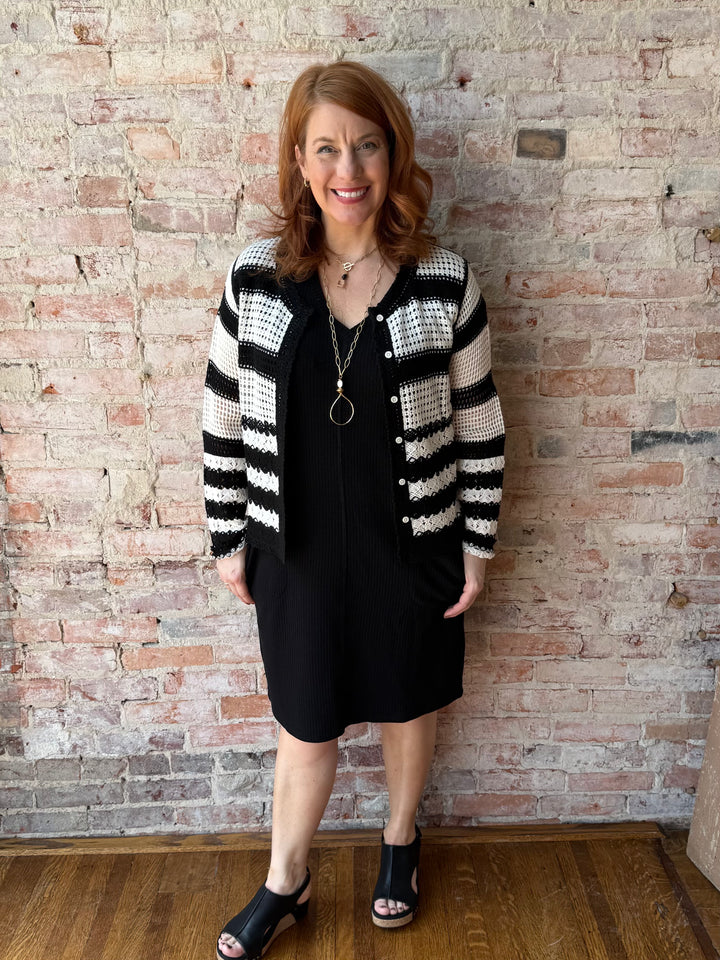 Round Neck Crochet Cardi