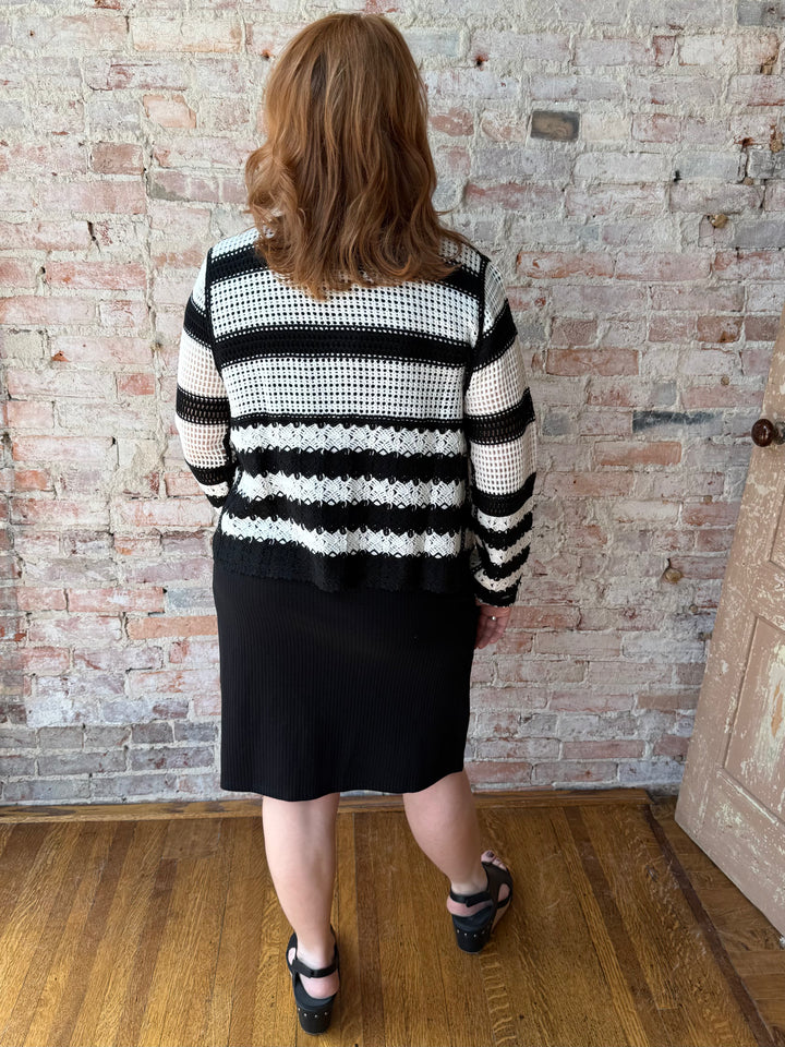 Round Neck Crochet Cardi